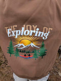 Joy of Exploring Hoodie Brown