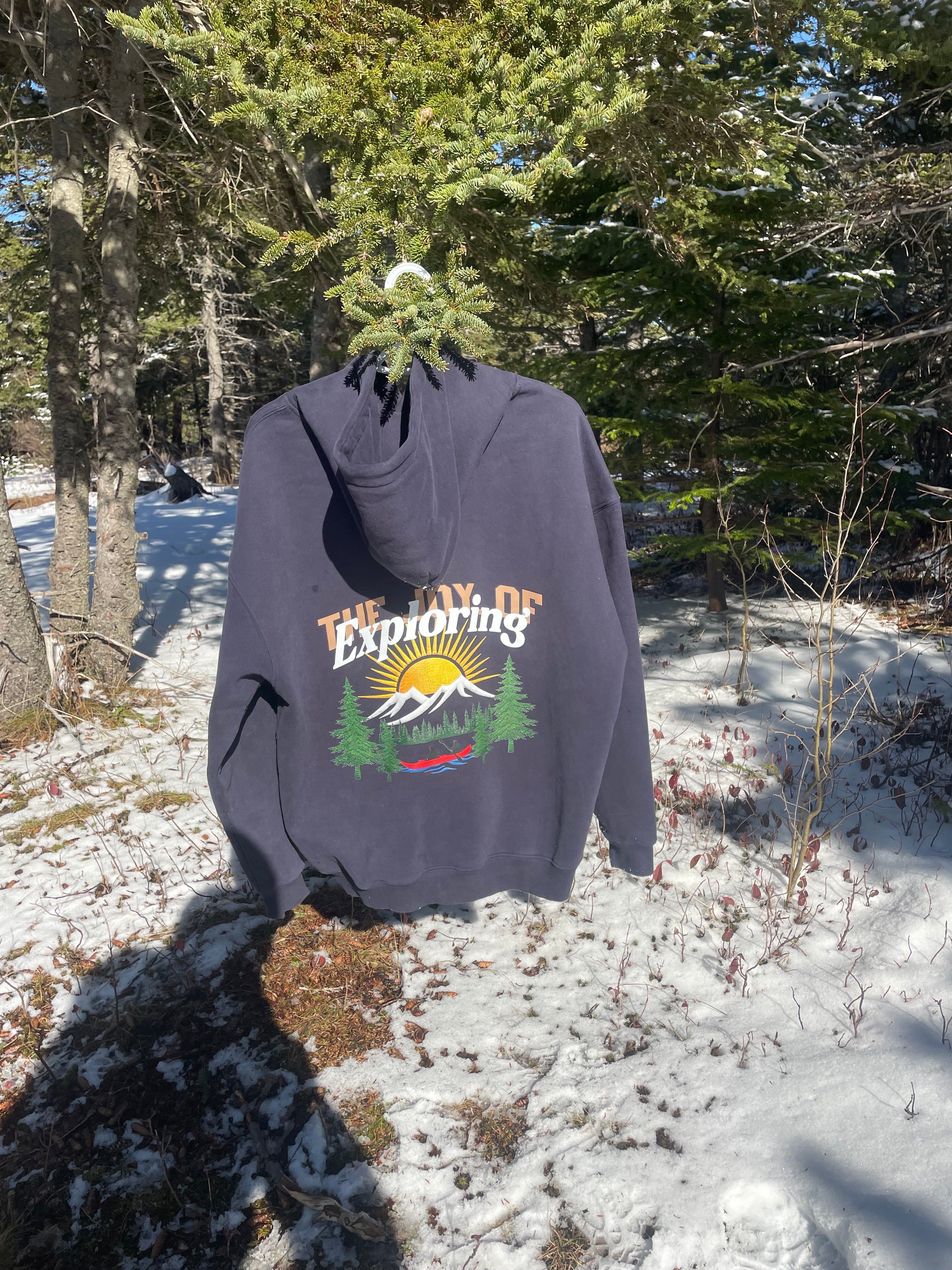Joy of Exploring Hoodie Blue